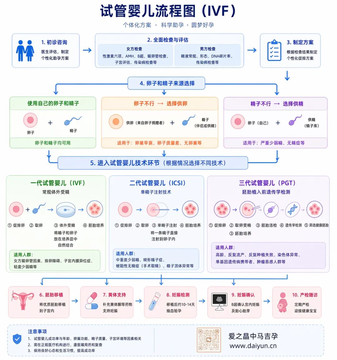 一文看懂：试管婴儿完整流程（附供卵/供精方案）